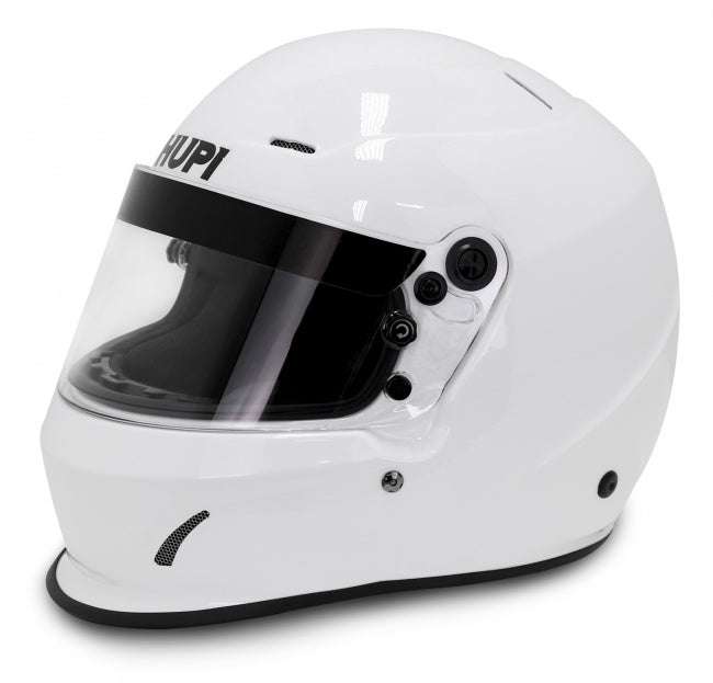 CAPACETE HUPI PARA KART E AUTOMOBILISMO COM SELO SNELL SA2020 MOD. SPRINT PRO COMPOSITE BRANCO