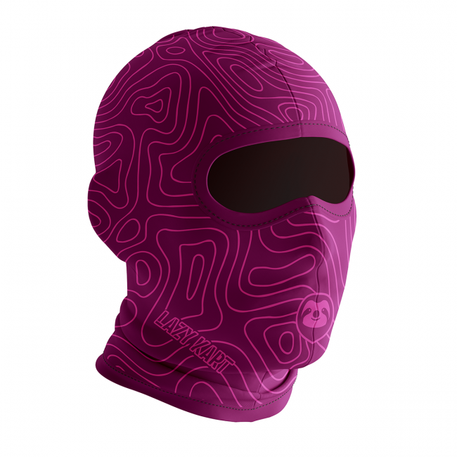 BALACLAVA DE KART ABERTA MOD. LAZY KART BLOOD PINK 2 / TOUCA / CAPUZ