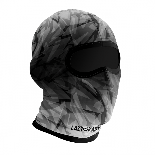 BALACLAVA DE KART ABERTA MOD. LAZY KART SHADOW BRANCA / TOUCA / CAPUZ