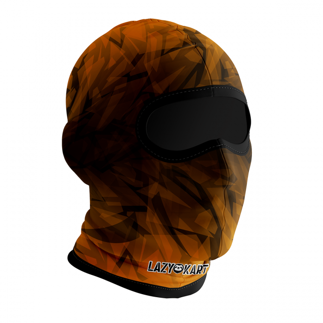 BALACLAVA DE KART ABERTA MOD. LAZY KART SHADOW LARANJA / TOUCA / CAPUZ