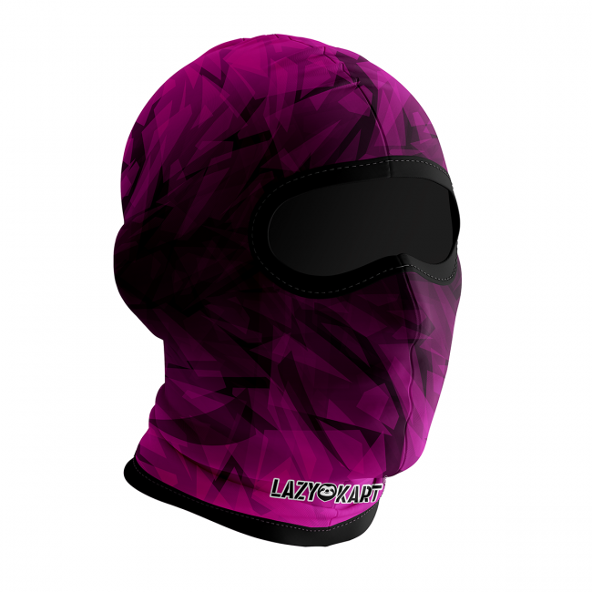 BALACLAVA DE KART ABERTA MOD. LAZY KART SHADOW PINK / TOUCA / CAPUZ