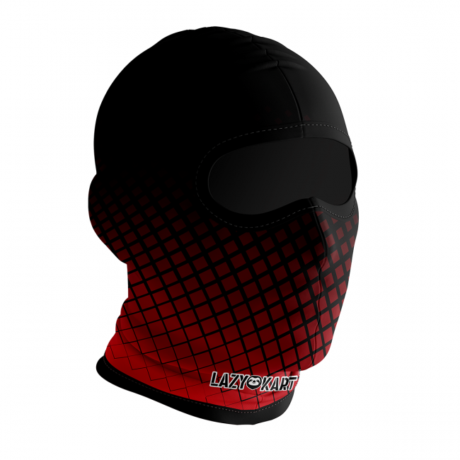 BALACLAVA DE KART ABERTA MOD. LAZY KART SQUARE VERMELHA / TOUCA / CAPUZ