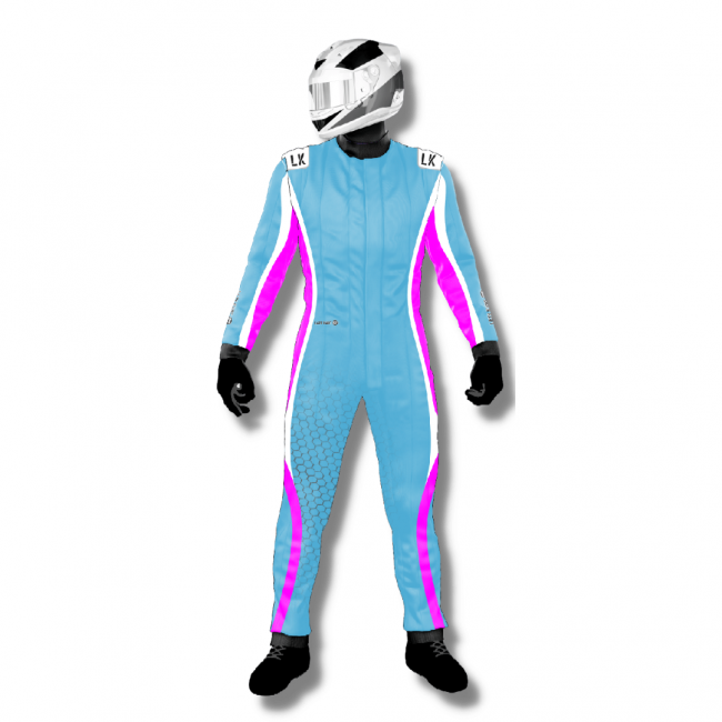 Macacão para Kart Lazy Kart Hive Azul e Pink
