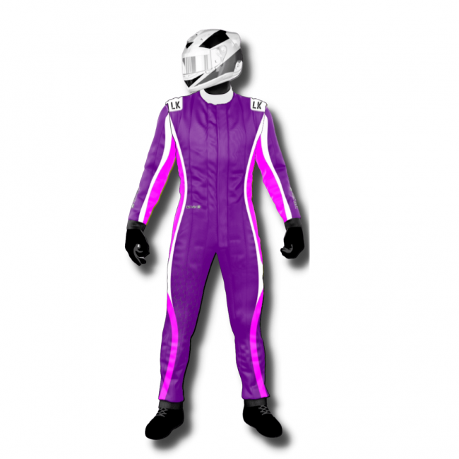 Macacão para Kart Lazy Kart Hive Roxo e Pink