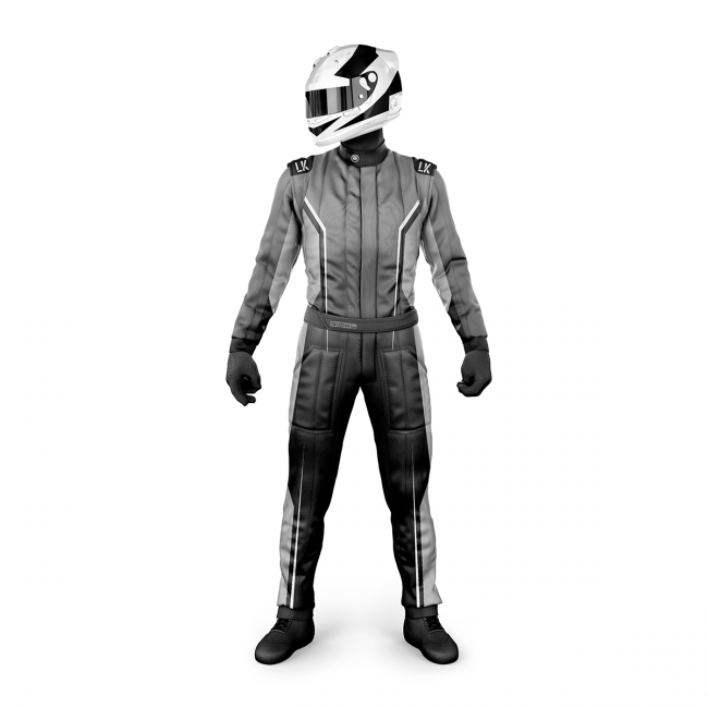 Macacão para Kart Lazy Kart Line Cinza