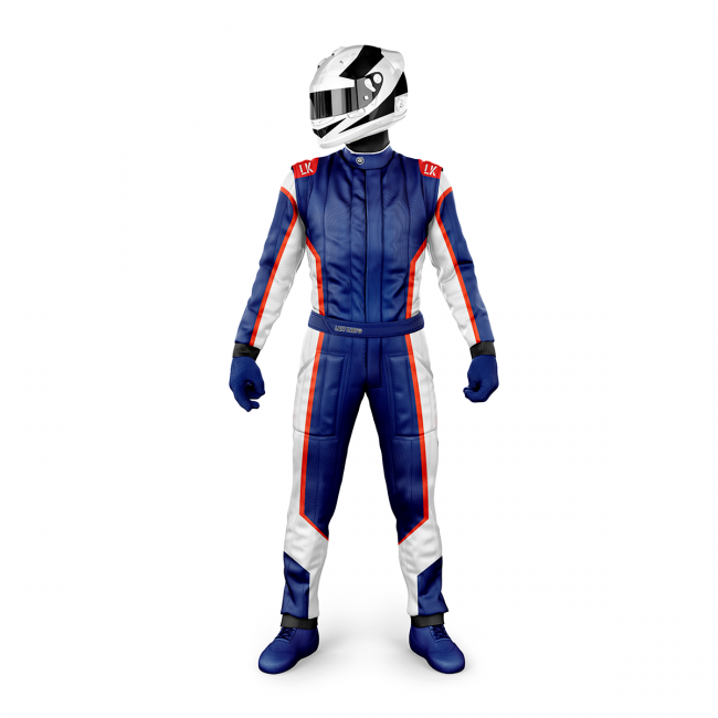 Macacão para Kart Lazy Kart Simple Azul