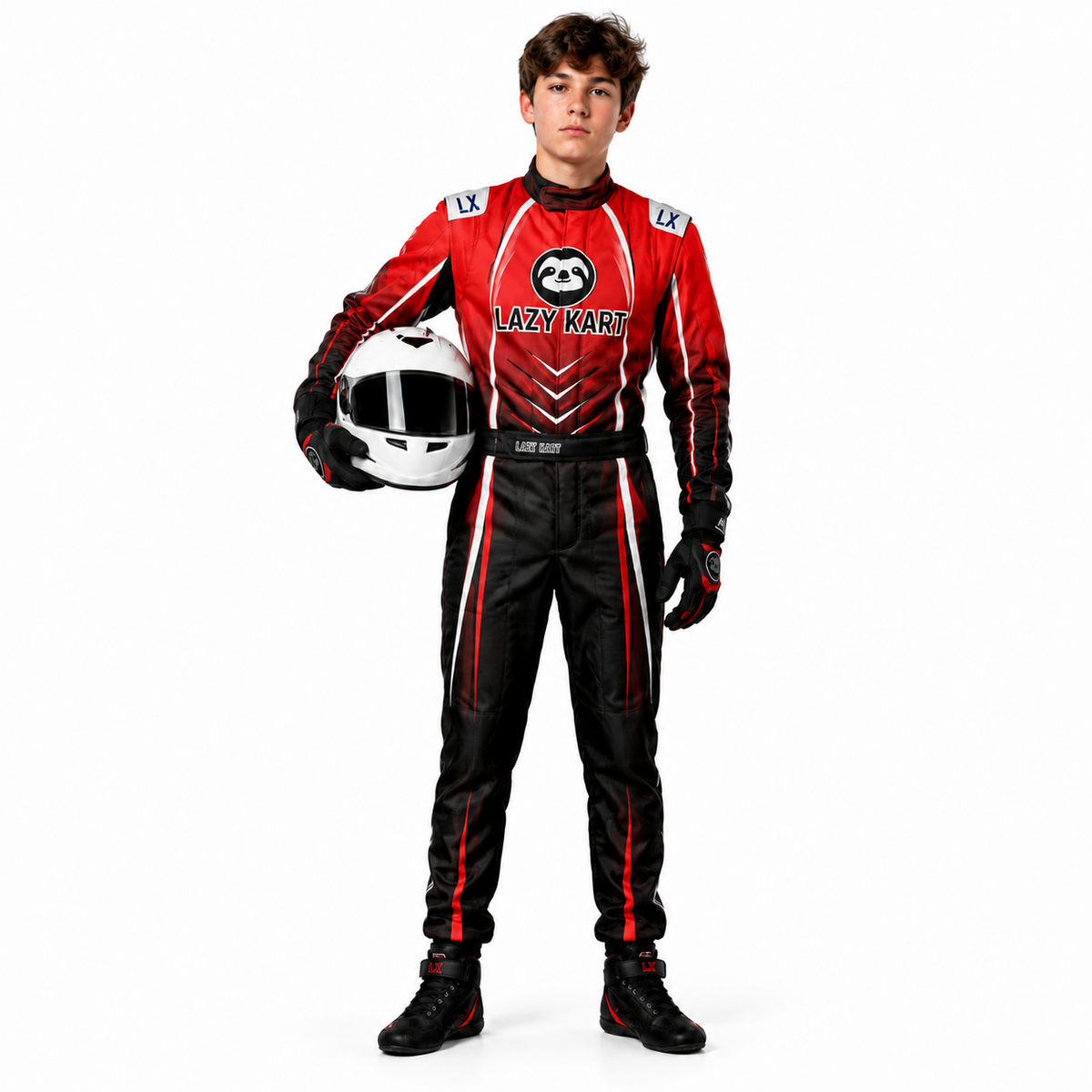 Macacão para Kart Lazy Kart Space Vermelho, vista frontal