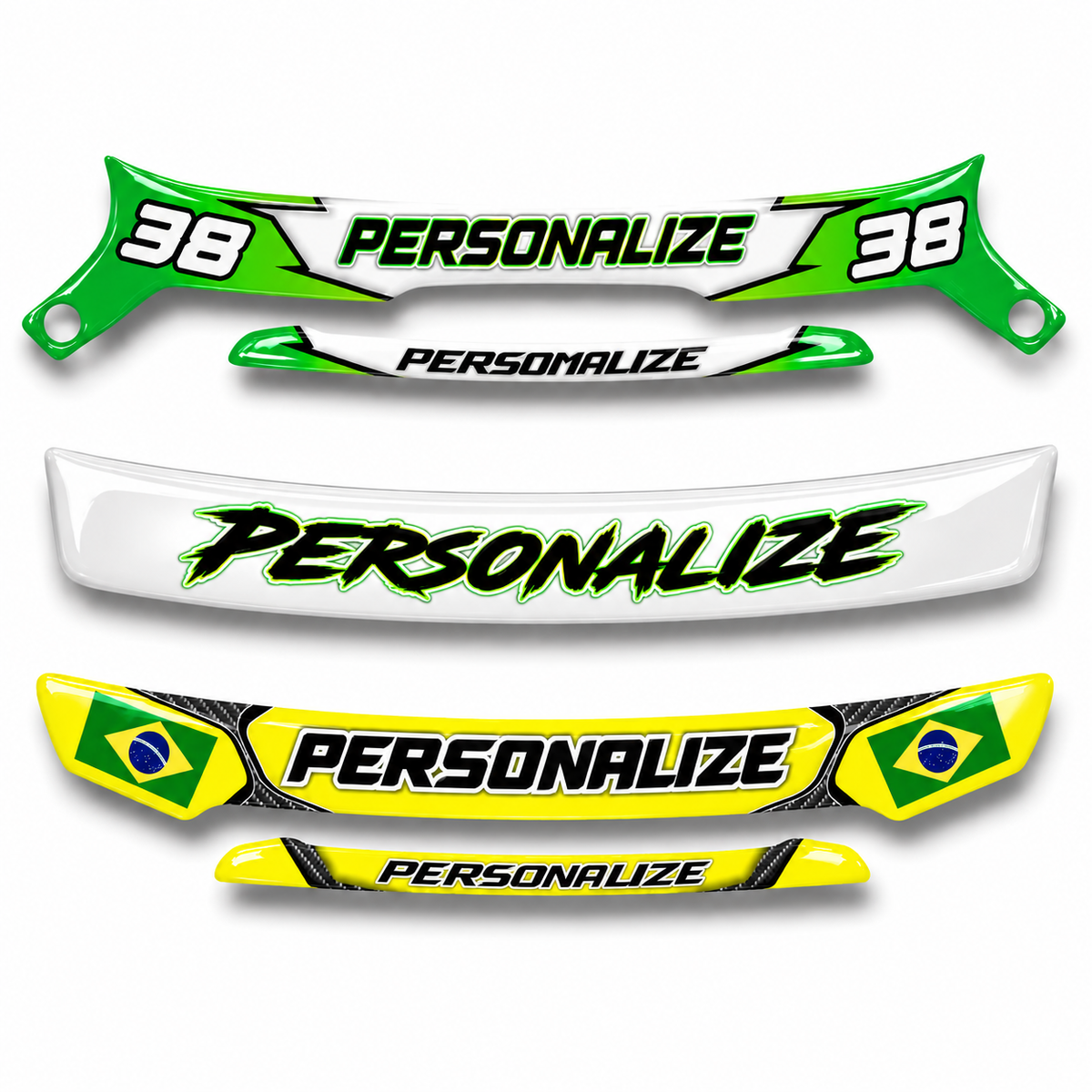 Kit Adesivos Resinados para Viseira de Capacete Personalizado