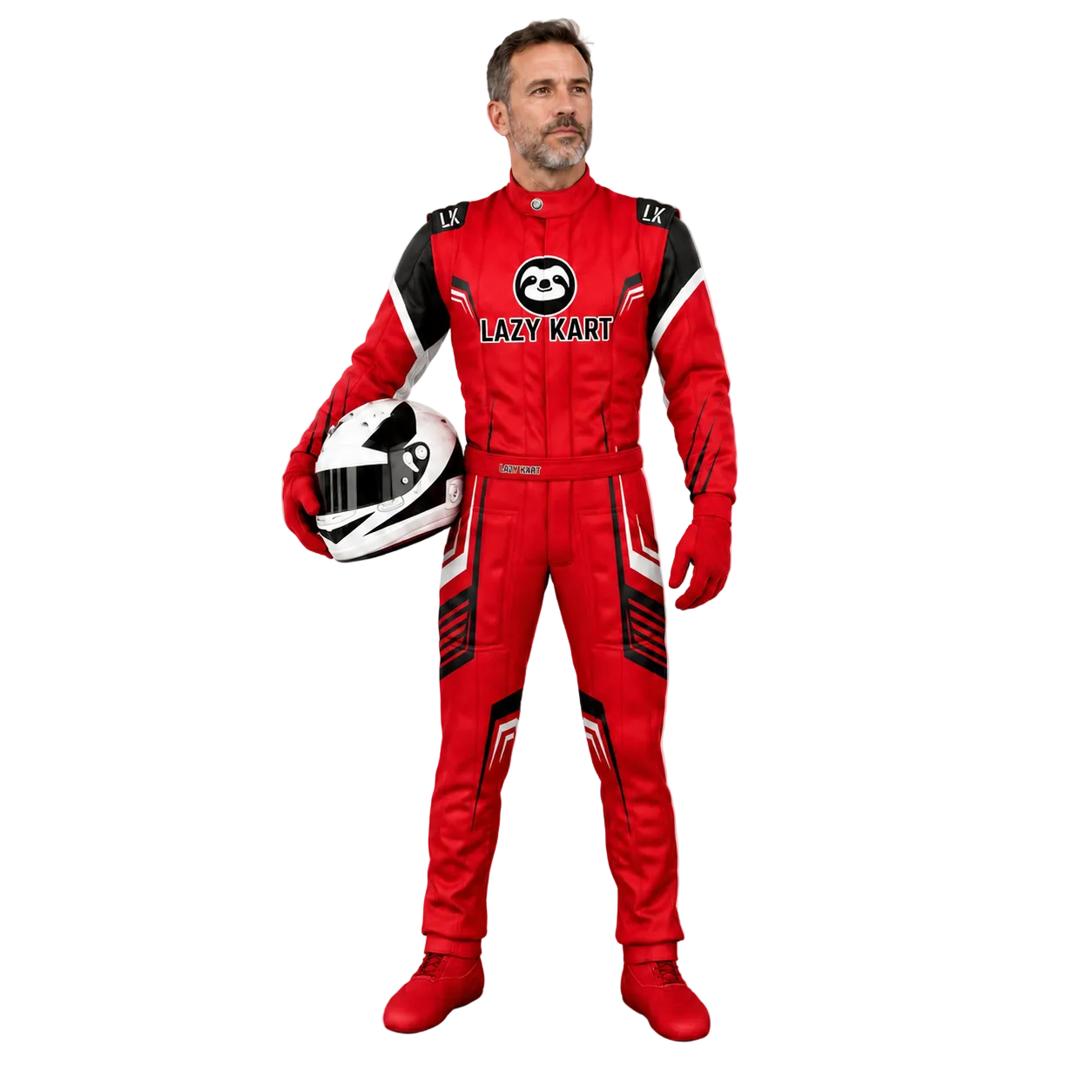 Macacão para Kart Lazy Kart Sparcs Vermelho