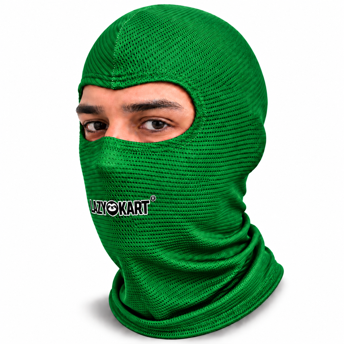 BALACLAVA DE KART ABERTA MOD. LAZY KART VERDE / TOUCA / CAPUZ