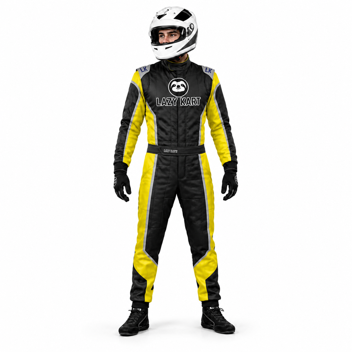 Macacão para Kart Lazy Kart Simple Preto, vista frontal