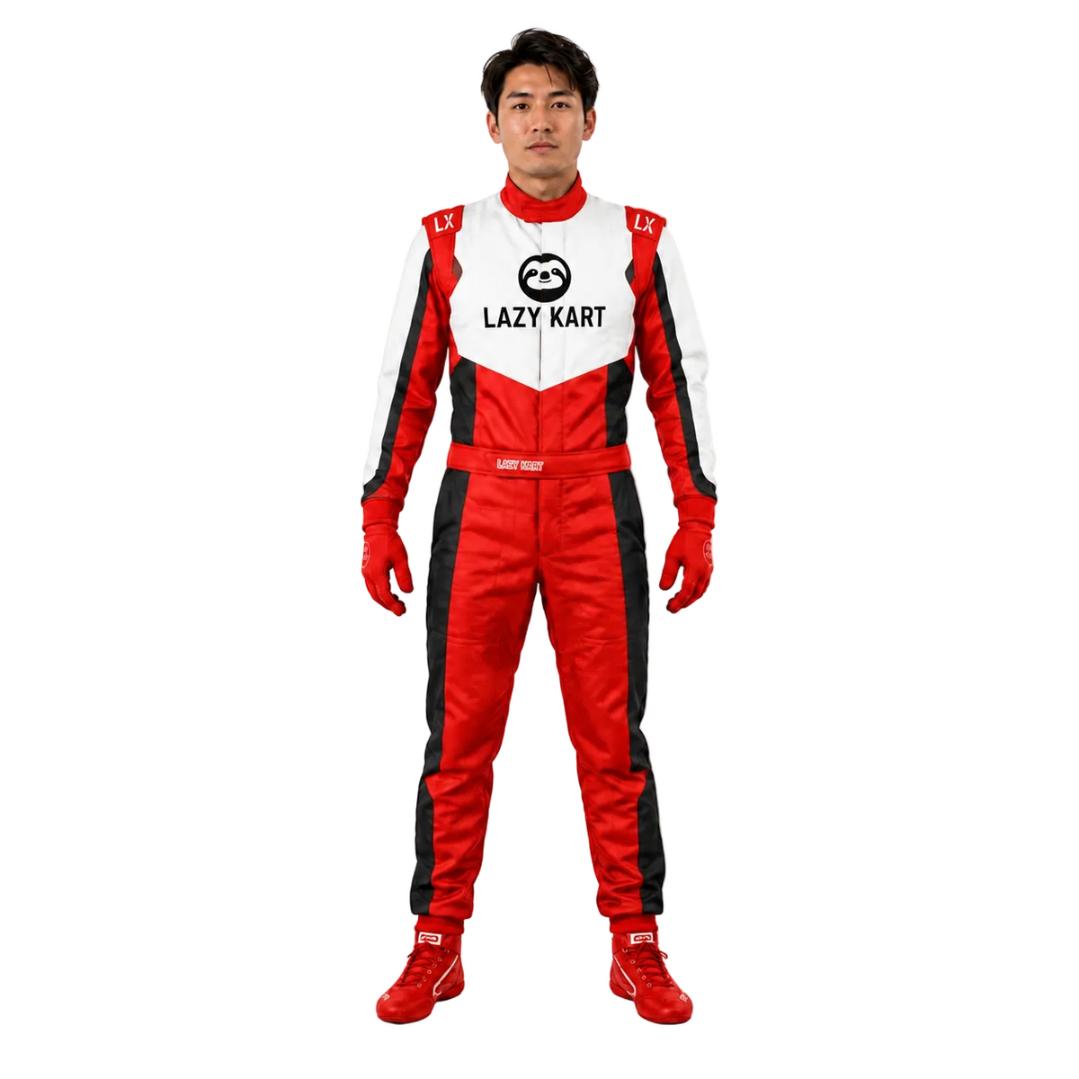 Macacão para Kart Lazy Kart Tour Vermelho, vista frontal