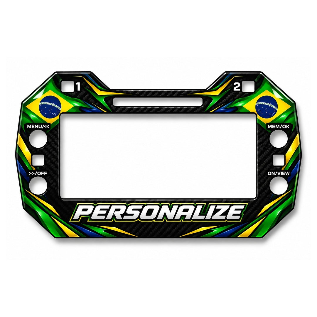 Adesivo resinado personalizado para MyChron 5s de kart - Lazy Kart