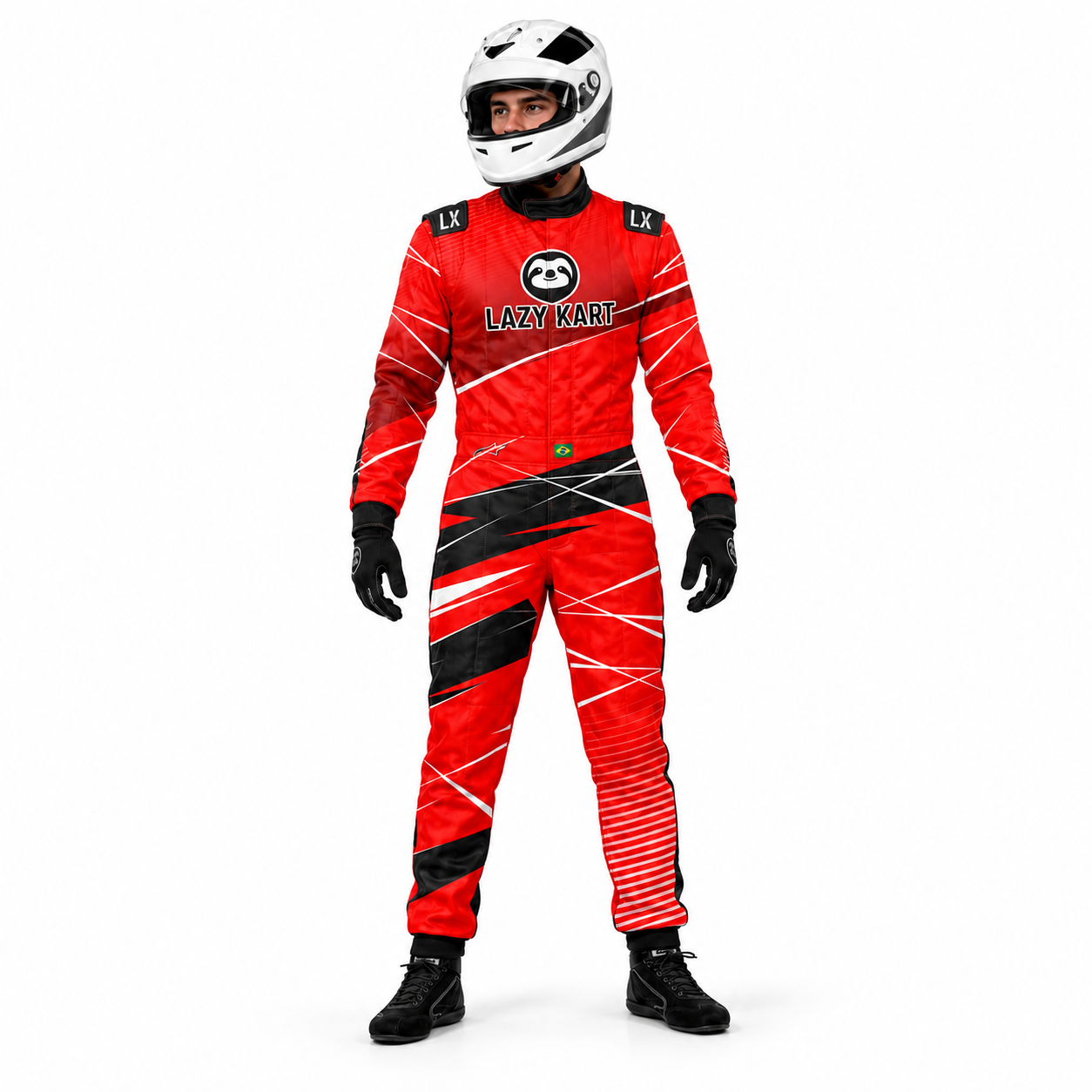 Macacão para Kart Lazy Kart First Vermelho