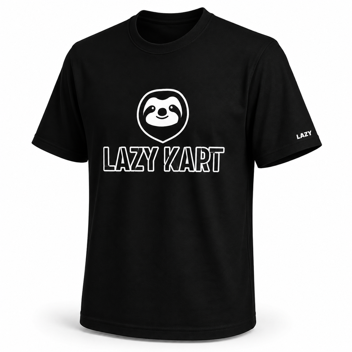 Camiseta Lazy Kart Premium 100% algodão, estampa Lazy Kart, na cor preta