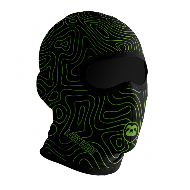 BALACLAVA DE KART ABERTA MOD. LAZY KART BLOOD VERDE / TOUCA / CAPUZ