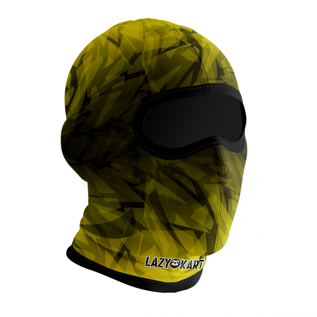 BALACLAVA DE KART ABERTA MOD. LAZY KART SHADOW AMARELA  / TOUCA / CAPUZ