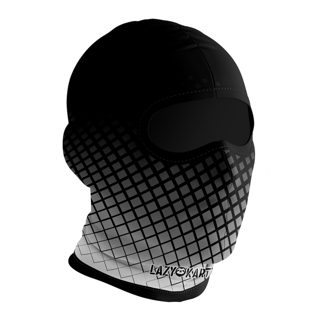 BALACLAVA DE KART ABERTA MOD. LAZY KART SQUARE BRANCA  / TOUCA / CAPUZ