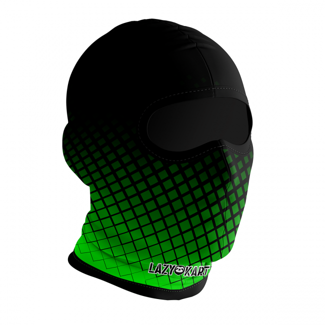 BALACLAVA DE KART ABERTA MOD. LAZY KART SQUARE VERDE  / TOUCA / CAPUZ