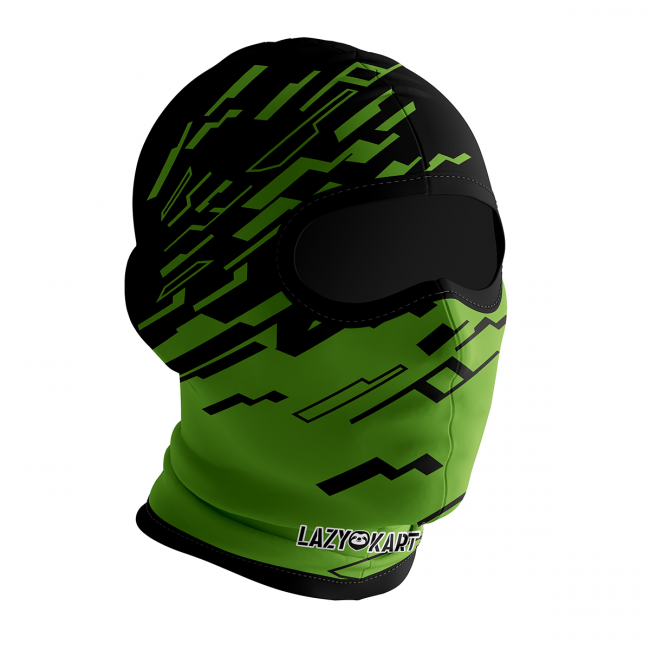 BALACLAVA DE KART ABERTA MOD. LAZY KART TETRIS VERDE  / TOUCA / CAPUZ