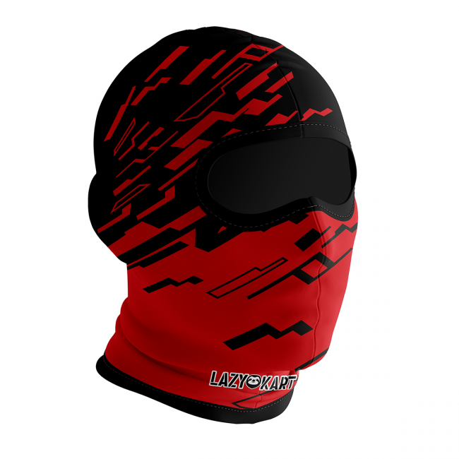 BALACLAVA DE KART ABERTA MOD. LAZY KART TETRIS VERMELHA  / TOUCA / CAPUZ
