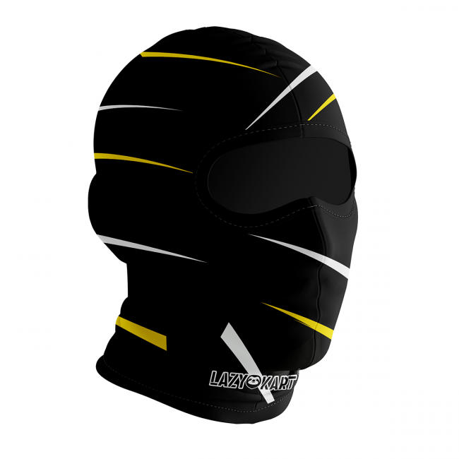 BALACLAVA DE KART ABERTA MOD. LAZY KART THORNS AMARELA  / TOUCA / CAPUZ