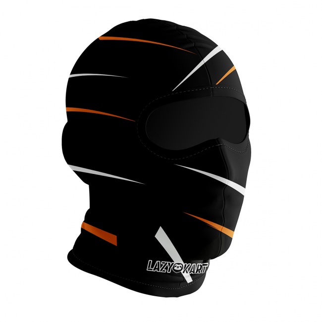 BALACLAVA DE KART ABERTA MOD. LAZY KART THORNS LARANJA  / TOUCA / CAPUZ