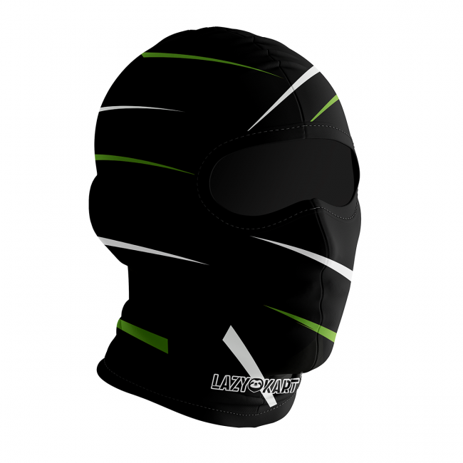 BALACLAVA DE KART ABERTA MOD. LAZY KART THORNS VERDE  / TOUCA / CAPUZ