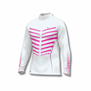 CAMISETA SEGUNDA PELE MOD. LAZY KART BRANCA/PINK