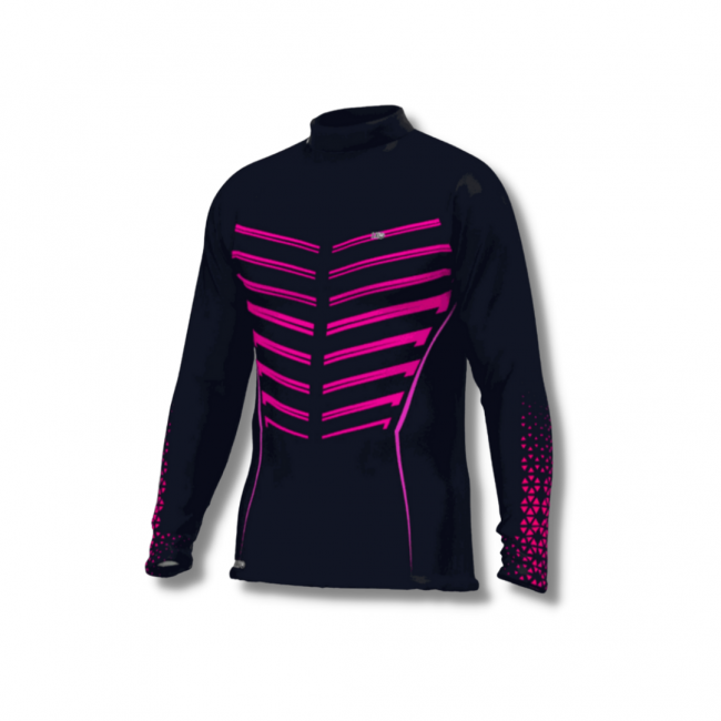 CAMISETA SEGUNDA PELE MOD. LAZY KART MARINHO/PINK