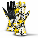 LUVA DE KART / LUVA PARA KART MOD. LAZY KART FURIOUS WHITE AMARELA