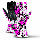 LUVA DE KART / LUVA PARA KART MOD. LAZY KART FURIOUS WHITE PINK