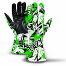 LUVA DE KART / LUVA PARA KART MOD. LAZY KART FURIOUS WHITE VERDE
