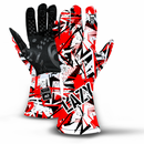 LUVA DE KART / LUVA PARA KART MOD. LAZY KART FURIOUS WHITE VERMELHA