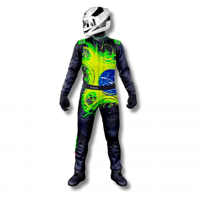Macacão para Kart Lazy Kart Brasil Fluor