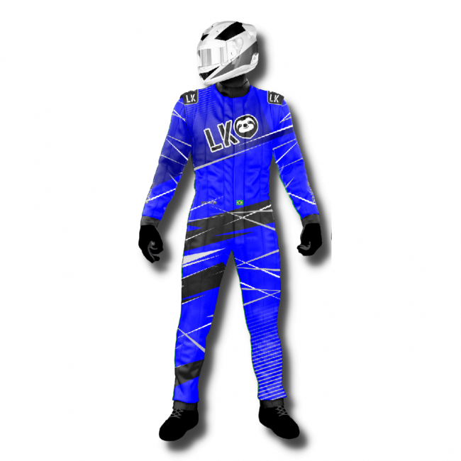Macacão para Kart Lazy Kart First Azul