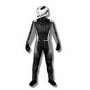 MACACÃO DE KART / MACACÃO PARA KART MOD. LAZY KART ONE PRETO/CINZA