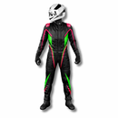 MACACÃO DE KART / MACACÃO PARA KART  MOD. LAZY KART RACING PRETO/PINK/VERDE