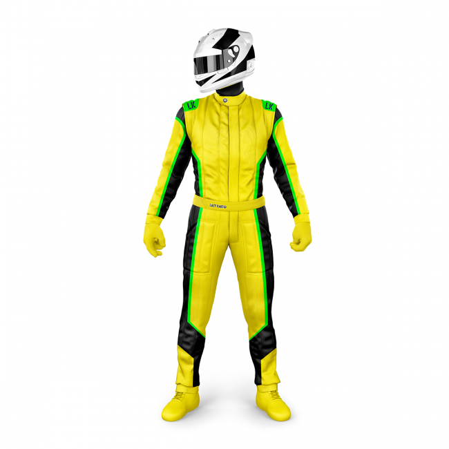 Macacão para Kart Lazy Kart Simple Amarelo