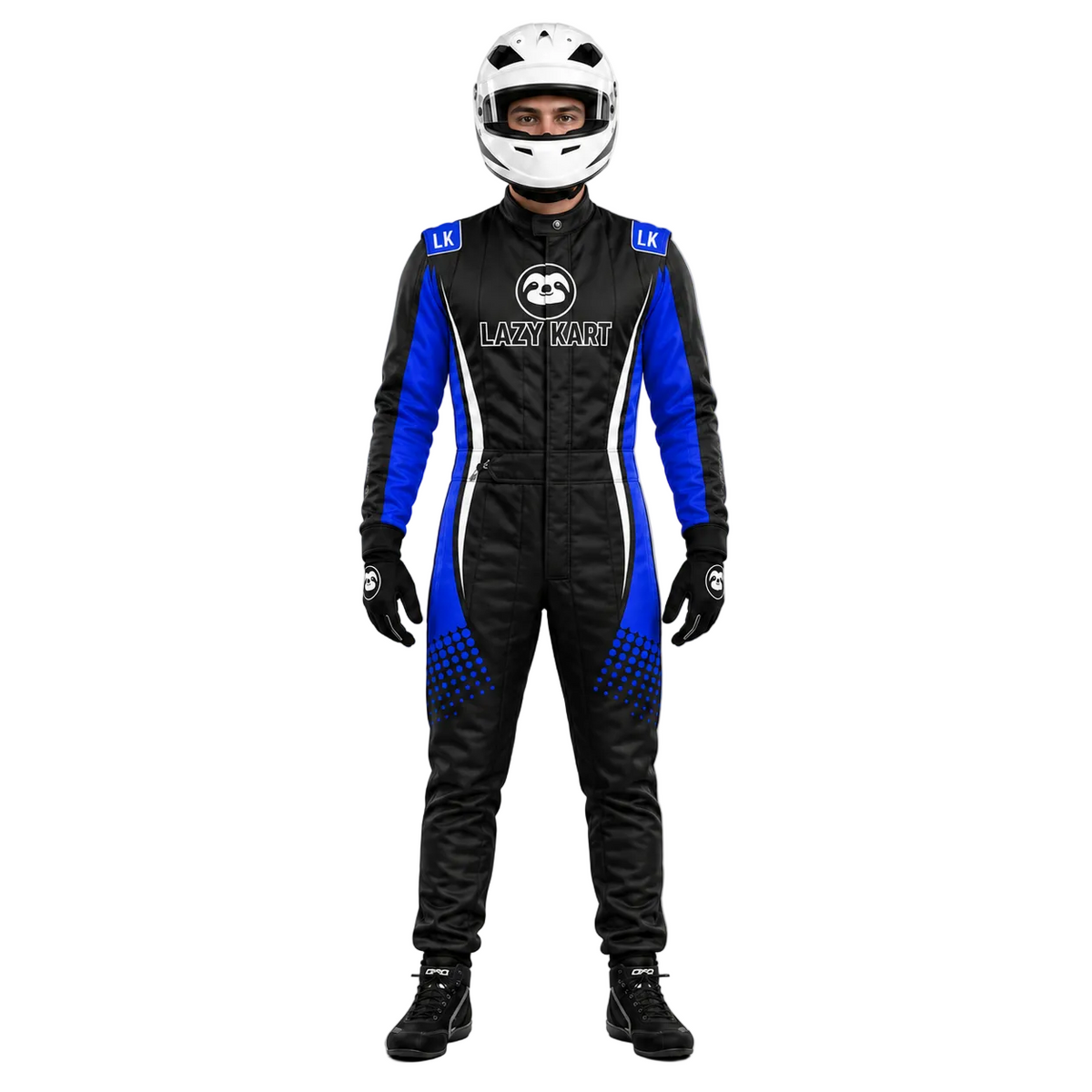 Macacão para Kart Lazy Kart One Azul, vista frontal