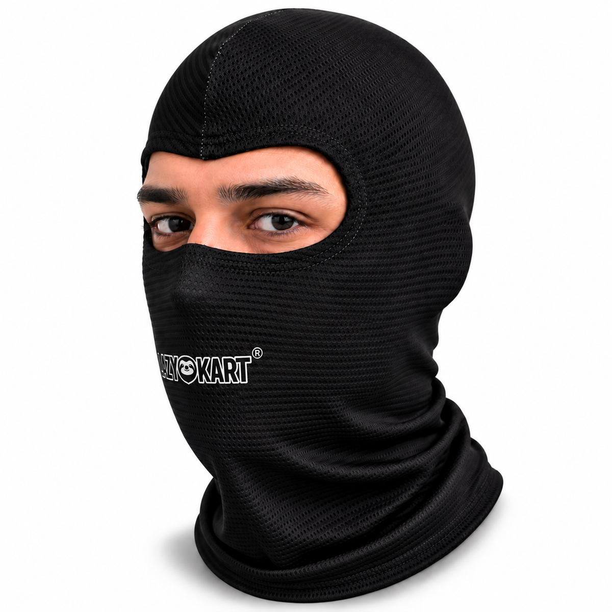 BALACLAVA DE KART ABERTA MOD. LAZY KART PRETA / TOUCA / CAPUZ